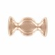 Cymbal ™ DQ metal Connector Dialiskari for Ginko beads - Rose gold